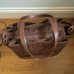 Brown Briefcase with Spacious Design and Sturdy Handles